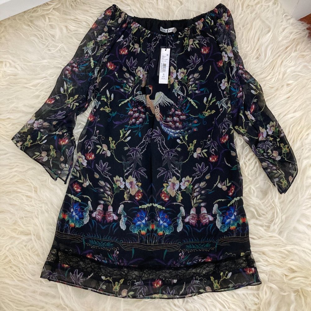 ALICE + OLIVIA Floral Print Mini Dress - Picture 4 of 11